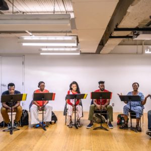 Meghan Swaby, Christopher Parker, Nadine Roden, Mercedes Morris, Daren A. Herbert, Arlene Duncan & Jeremiah Sparks. Photo by: Dahlia Katz